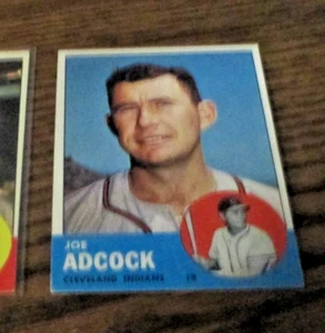 1963 Topps Joe Adcock #170 vintage baseball card - Cleveland Indians - VG - Picture 1 of 2