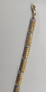 10kt. Solid Gold 7" Bracelet - Picture 1 of 7