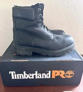 Timberland PRO Sawhorse 6" Composite Safety Toe Black Mens Sz 10 W Leather $199 - Picture 1 of 13