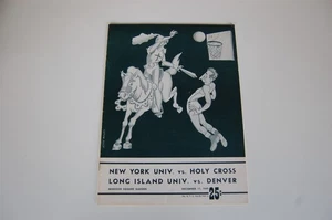Programa DH 1949 de baloncesto universitario - NYU, Holy Cross Bob Cousy, LIU, Denver - Imagen 1 de 5