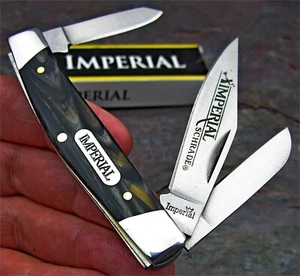 Schrade Imperial Red Brown Swirl Celluloid Medium Stockman Folding Pocket Knife - Picture 1 of 5