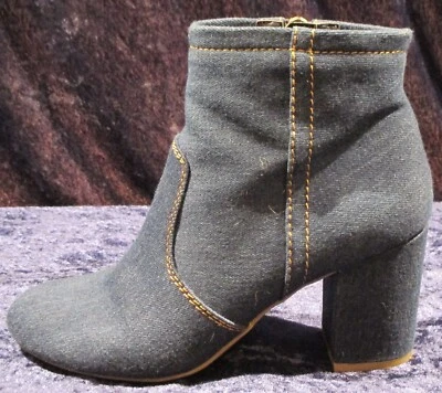 Botas de tornozelo femininas American Eagle Outfitters jeans azul tamanho 8M - Imagem 1 de 4