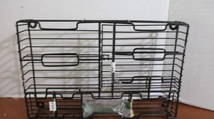 Alambre de metal negro ORGANIZADOR DE ALMACENAMIENTO DE BATERÍA MONTADO EN LA PARED ~ Nuevo - Imagen 1 de 5