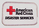 AMERICAN RED CROSS DISASTER  SERVICE ( WHITE )  PATCH     2 1/4 " x 3 1/2  INCH