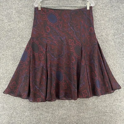 Falda Chaps Mujer M Púrpura Paisley Pull On Fluido Hada Grunge Cottagecore Boho Foto 1 de 4