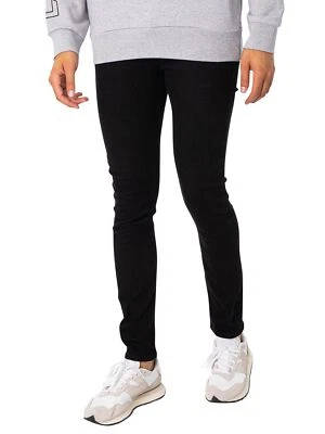 Jack & Jones de los hombres Vaqueros pitillo Liam Original 773, Negro - Imagen 1 de 4