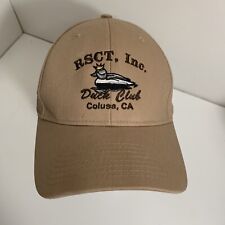 NWOT -RSCT Inc Duck Club Colusa, CA Adjustable Tan Strap Back Baseball Hat Cap