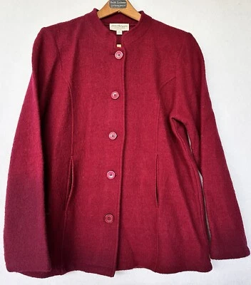 Chaqueta Blazer NORM THOMPSON Lana Bolsillos Púrpura Rojizo Para Mujer’s Mediana Foto 1 de 3