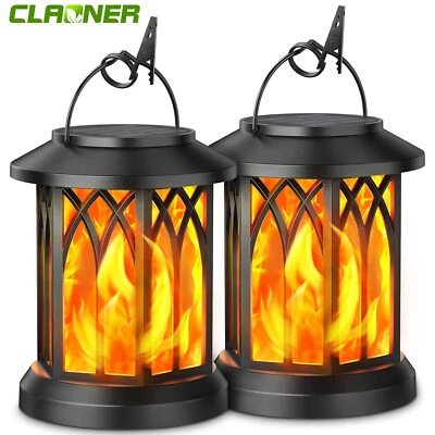 2 Stk LED Solarlampen für Außen Hängend Solar Laternen Solarleuchten Gartendeko - Bild 1 von 4