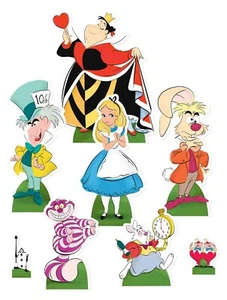 Alice in Wonderland Official Table Top Cardboard Cutouts Pack of 8 - Picture 1 of 3