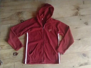 Giacca da pista vintage anni 90 Reebok con cappuccio taglia M materiale morbido a costine - Foto 1 di 7