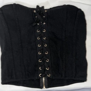 IRIS Fashion Women's Black and Gold Corset - Picture 1 of 7