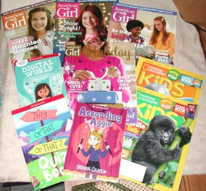 Lot 7 American Girl 4 Magazine 2018 2019 HOLIDAY + Digital World Quiz Book Aggie - Picture 1 of 4