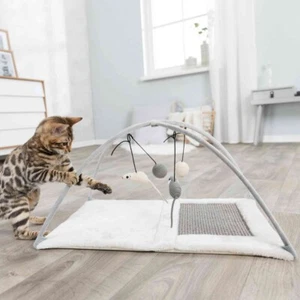 Trixie Junior Scratching Mat with Playing Arch & Plush Batting Toys 60×33×42cm - Picture 1 of 9