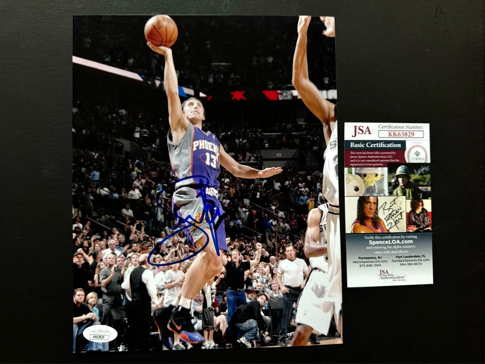 Steve Nash Rare! autographed signed Suns MVP HOF 8x10 photo JSA Spence coa - Image 1 of 1