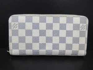 echt Louis Vuitton Damier Azur Zippy Geldbörse N60019 lange Geldbörse 108889 - Bild 1 von 14