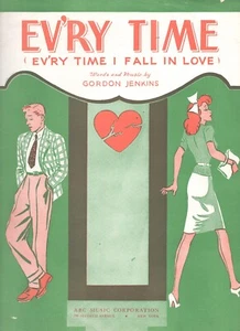 Noten, Ev'ry Time (Ev'ry Time I Fall in Love) Gordon Jenkins 1944 Vintage - Bild 1 von 1