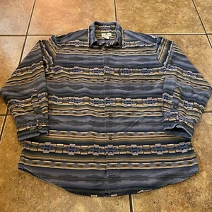 Vintage Woolrich Shirt Mens Large Button Down Southwest Aztec Flannel - Picture 1 of 7