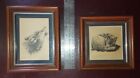 Vintage Wolf Prints Framed And Matted W/ Legend Of Dirus Set Of 2