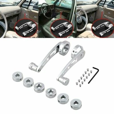Chrome Billet Car Manual Window Crank Handle Aluminum For Ford VW Jeep Camaro Foto 1 de 4