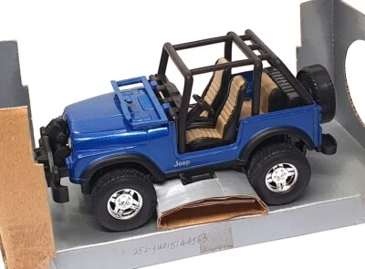 New Ray 1/32 Scale Super Friction 44323 - Jeep CJ7 - Blue - Image 1 of 4