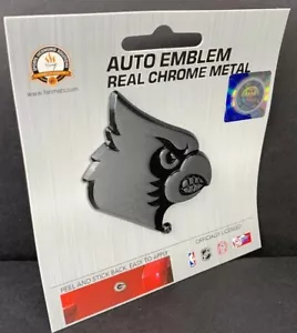 University of Louisville Cardinals 3D Chrome Metal Auto Emblem Decal Ships Fast - Picture 1 of 1