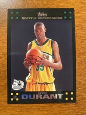 2007-08 Topps NBA #112 Kevin Durant Black Rookie Card RC Thunder Nets Suns