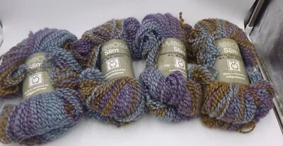 Ambrosia Slim  Yarn 5 Hanks France Wool each 220 yds multi color - Image 1 of 4