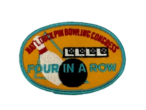 Four in a Row National Duck Pin Bowling Kongress Aufnäher - Bild 1 von 5