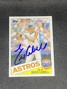 Enos Cabell Houston Astros Signed Auto 1985 Topps Card #786 ~ COA - Picture 1 of 3