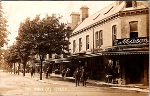 GRAN BRETAÑA - THE GROVE - ILKLEY - CALLE CONCURRIDA - POSTAL ANTIGUA FOTO REAL DE 1907 - Imagen 1 de 2