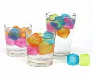 40/60 Reusable Fast Freeze Water Filled Ice Cubes Blocks Summer BBQ’s Parties - Picture 1 of 6