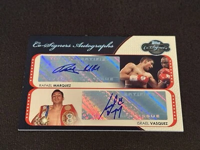 2008 Topps Rafael Marquez,  Israel Vazquez Dual Signed Boxing Card Autographed - Image 1 of 2