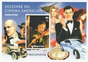 ERROL FLYNN ROBIN HOOD JAMES BOND MARLON BRANDO CINE MNH HOJA DE ESTAMPILLAS - Imagen 1 de 1