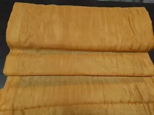 Tendina A Vetro A Metro Larga 60cm Colore Ocra Già Rifinita Effetto Stropicciato - Imagen 1 de 3