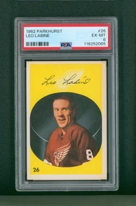 1962 Parkhurst Hockey Card - #26 Leo Labine, PSA 6 EXMT - Picture 1 of 2