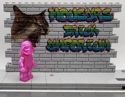 OFFICIAL LEGO Star Wars Darth Vader Monochrome Minifig Trans Satin Dark Pink - Image 1 of 3