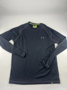Under Armour Shirt Mens Medium Black Long Sleeve Pullover Sports Active Loose - Picture 1 of 6