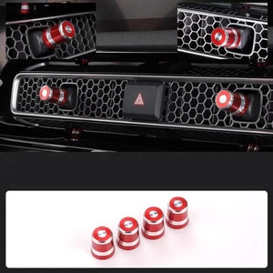 4PCS Red Air outlet Control Knob Ring Cover Trim For Honda CRV CR-V 2023-2026 - Imagen 1 de 1