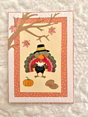 HANDMADE  THANKSGIVING  CARD WITH ENVELOPE One of a Kind  NEW Free Shipping - Image 1 of 3