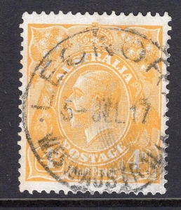 Western Australia LEONORA 1917 postmark on 4d KGV - Bild 1 von 1