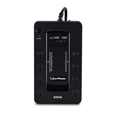 ST625U Standby UPS System, 625VA/360W, 8 Outlets, 2 USB Charging Ports, Compa... - Image 1 of 4