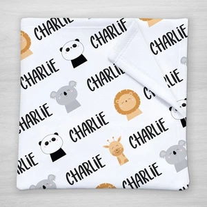 Animal Personalized Name Blanket - Picture 1 of 10