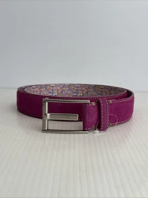 Cinturón de cuero de gamuza Robert Graham Riverside - RG306406 - gamuza púrpura - talla 44 Foto 1 de 4