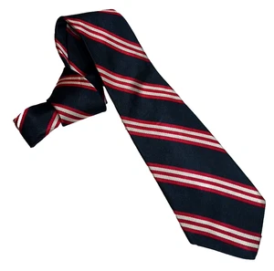 New JOS A BANK Clothiers Blue Red White Striped Heavy Silk Necktie Qte_A - Picture 1 of 3