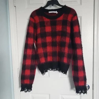 & Other Stories Suéter Pullover Buffalo a Cuadros Talla L Mezcla de Lana Mohair Grunge Foto 1 de 4
