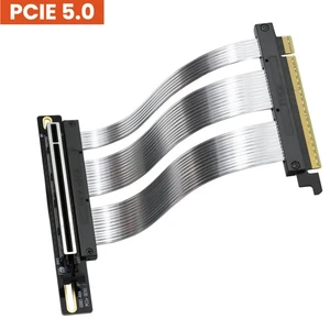 PCIE 5.0 X16 Riser Cable Graphics Card Extension Cables GEN5 GPU Expansion Card - Foto 1 di 14