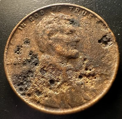 1946 年 P 版恶化/层压丑陋错误林肯小麦便士 - 1 美分 — 第 1/3 张图片