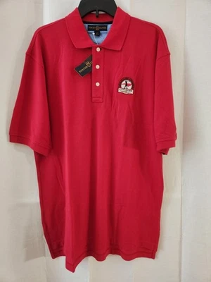 NWT Tommy Hilfiger Greensboro Chrysler Classic Men's  Red Polo Golf Shirt Size L - Image 1 of 4