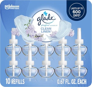 Glade Plugins Recambios Lino Limpio 10 unidades 6,7 fl oz Aceite Esencial Perfumado Aire - Imagen 1 de 12